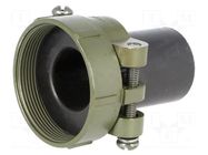 Cable hood and fastener; olive; size 32; aluminium alloy; 23.8mm AMPHENOL