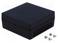 Enclosure: for alarms; X: 85mm; Y: 85mm; Z: 35.5mm; ABS; black SUPERTRONIC