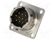 Connector: circular; socket; PIN: 10; male; soldering; PT/451; 600V 