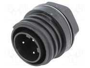 Connector: circular; socket; male; PIN: 3; Buccaneer 900; IP68; 32A BULGIN