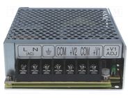 Power supply: switching; for building in,modular; 66W; 5VDC; 79% MEAN WELL