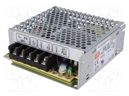 Power supply: switching; for building in,modular; 50W; 15VDC MEAN WELL