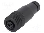 Connector: M12; plug; PIN: 4; female; straight; screw terminal PHOENIX CONTACT