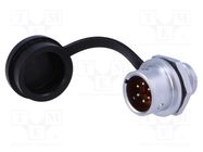 Socket; SF12; male; PIN: 6; IP67; 5A; soldering; 125V; 0.75mm2 WEIPU