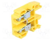 Splice terminal: rail; 1.5÷10mm2; ways: 1; terminals: 2; yellow SIMET