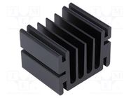 Heatsink: extruded; TO220; black; L: 37.5mm; W: 46mm; H: 33mm; screw FISCHER ELEKTRONIK