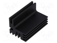 Heatsink: extruded; TO220; black; L: 50mm; W: 30mm; H: 28mm; 8K/W FISCHER ELEKTRONIK