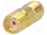 Coupler; SMA female,both sides; straight; 50Ω; PTFE; gold-plated AMPHENOL RF