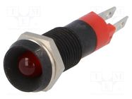 Indicator: LED; recessed; red; 24÷28VDC; Ø8.2mm; IP67; metal SIGNAL-CONSTRUCT