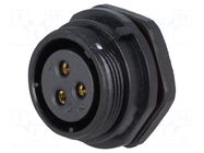 Connector: circular; socket; female; PIN: 3; IP68; SP21; 30A; 500V WEIPU