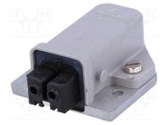 Connector: rectangular; ST; socket; female; PIN: 2; coded; tinned HIRSCHMANN