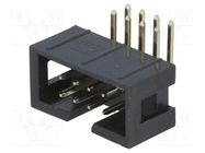 Connector: IDC; socket; male; PIN: 8; angled 90°; THT; gold-plated Amphenol Communications Solutions