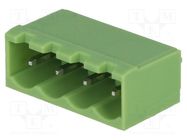 Pluggable terminal block; Contacts ph: 5mm; ways: 4; straight 