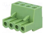 Pluggable terminal block; 5mm; ways: 4; straight; plug; female 