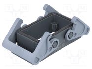 Enclosure: for HDC connectors; T-Type; size 57.27; 57x27mm ILME