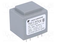 Transformer: encapsulated; 2.5VA; 230VAC; 12V; 12V; 104.1mA; PCB BREVE TUFVASSONS