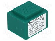 Transformer: encapsulated; 2VA; 230VAC; 12V; 12V; 83.3mA; 83.3mA BREVE TUFVASSONS