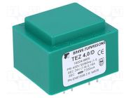 Transformer: encapsulated; 4VA; 400VAC; 24V; 166.6mA; PCB; IP00 BREVE TUFVASSONS