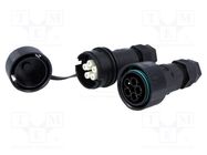 Connector: AC supply; screw terminal; male + female; 6÷14mm; 400V TECHNO