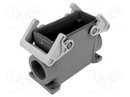 Enclosure: for HDC connectors; T-TYPE; size 77.27; Gland holes: 1 ILME