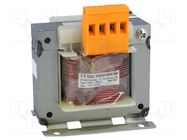 Transformer: mains; 100VA; 230VAC; 12V; Leads: terminal block; IP00 INDEL