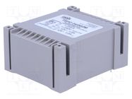 Transformer: encapsulated; 24VA; 230VAC; 12V; 12V; 1A; 1A; PCB; IP00 INDEL