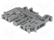 Splice terminal: rail; 0.2÷4mm2; ways: 1; terminals: 4; grey; 32A PHOENIX CONTACT