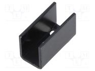 Heatsink: moulded; U; SOT32,TO126; black; L: 25mm; W: 12mm; H: 15mm 