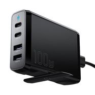 Desktop Charger 2xUSB-C 2xUSB-A 100W Essager GaN (black), Essager