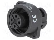 Socket; WA22; female; PIN: 4; 3+PE; IP67; 16A; screw terminal; 400V WEIPU