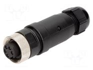 Connector: 7/8"; plug; female; PIN: 5; straight; for cable; 8A; IP67 MOLEX