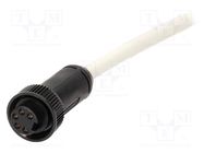 Connector: 7/8"; plug; 5m; female; PIN: 5; Mini-Change; 8A; PUR; IP67 