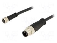 Cable: for sensors/automation; M12,M8; PIN: 4; straight; Len: 2m MOLEX