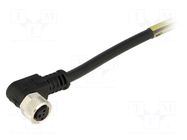 Connector: M8; female; PIN: 3; 3A; 60V; IP67; Nano-Change; angled 90° MOLEX