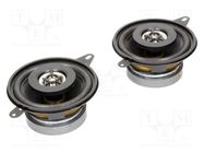 Car loudspeakers; two-way; 87mm; 80W; 100÷20000Hz; 4Ω; 87dB; 2pcs. CL ITALIA