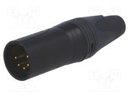 Connector: XLR; plug; male; PIN: 5; straight; for cable; soldering NEUTRIK