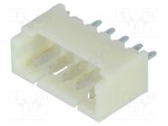 Connector: wire-board; socket; male; 1.25mm; PIN: 5; THT; 125V; 1A JOINT TECH