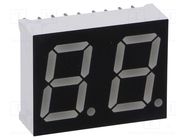 Display: LED; 7-segment; 14.2mm; 0.56"; No.char: 2; red; 35mcd OPTO Plus LED