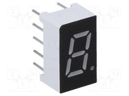 Display: LED; 7-segment; 7.62mm; 0.3"; No.char: 1; red; 40mcd; anode OPTO Plus LED