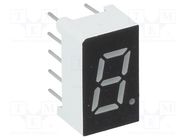 Display: LED; 7-segment; 7.62mm; 0.3"; No.char: 1; red; 33mcd; anode OPTO Plus LED