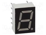 Display: LED; 7-segment; 9.9mm; 0.39"; No.char: 1; blue; 40mcd; anode OPTO Plus LED