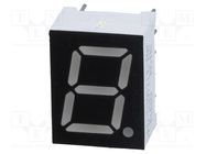 Display: LED; 7-segment; 9.9mm; 0.39"; No.char: 1; red; 40mcd; anode OPTO Plus LED