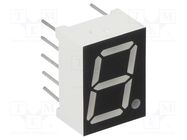 Display: LED; 7-segment; 10.16mm; 0.4"; No.char: 1; yellow; 40mcd OPTO Plus LED