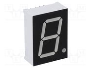 Display: LED; 7-segment; 20.4mm; 0.8"; No.char: 1; green; 8mcd; anode OPTO Plus LED