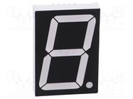 Display: LED; 7-segment; 38.1mm; 1.5"; No.char: 1; red; 60mcd; anode OPTO Plus LED