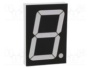 Display: LED; 7-segment; 56mm; 2.3"; No.char: 1; red; 100mcd; anode OPTO Plus LED