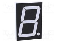 Display: LED; 7-segment; 56mm; 2.3"; No.char: 1; red; 120mcd; cathode OPTO Plus LED