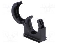 Bracket; polyamide; HelaGuard; -50÷135°C; black; UL94V-2; Size: 28 HELLERMANNTYTON