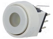 Switch: keypad; Pos: 2; DPDT; 0.1A/30VDC; white; LED; white; THT; 1.5N HIGHLY ELECTRIC