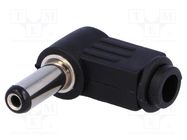 Connector: DC supply; plug; female; 5.5/2.1mm; 5.5mm; 2.1mm; 14mm 